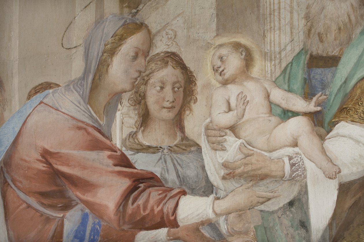 Detalj fra presentasjon av Jesus i tempelet av Isidoro Bianchi