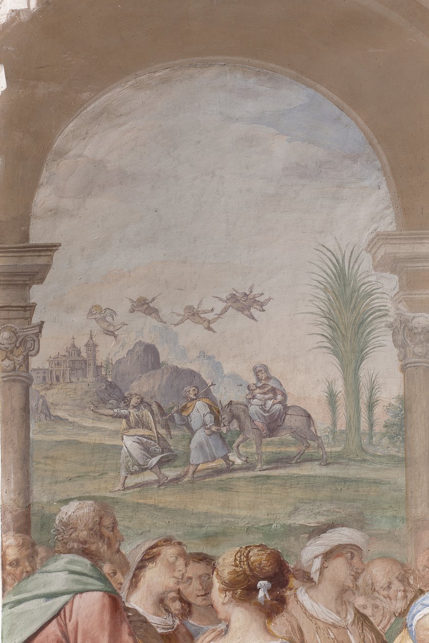 Detalj fra presentasjon av Jesus i tempelet, 1623-34 av Isidoro Bianchi