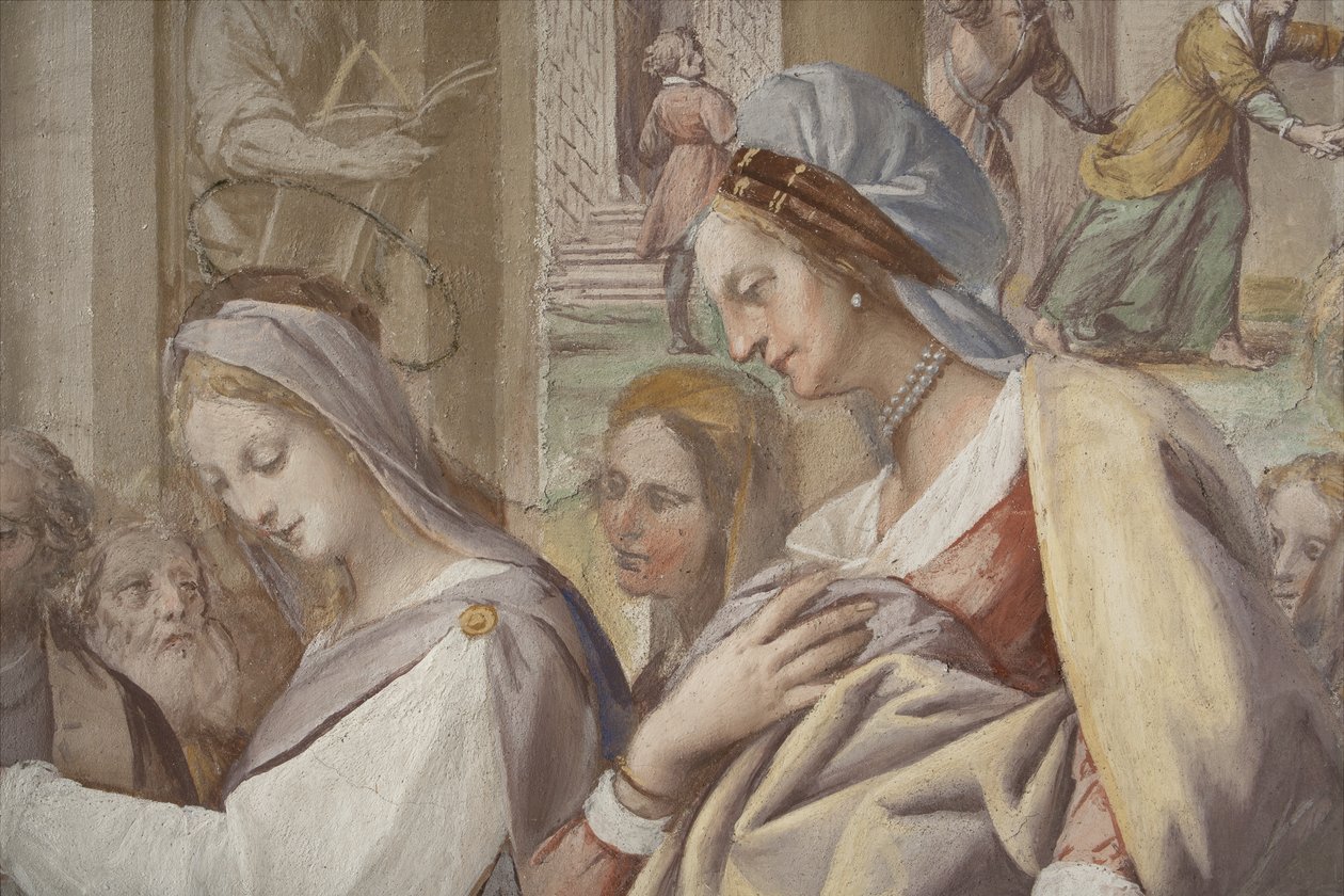 Detalj fra The Marriage of the Virgin Mary, 1634 av Isidoro Bianchi