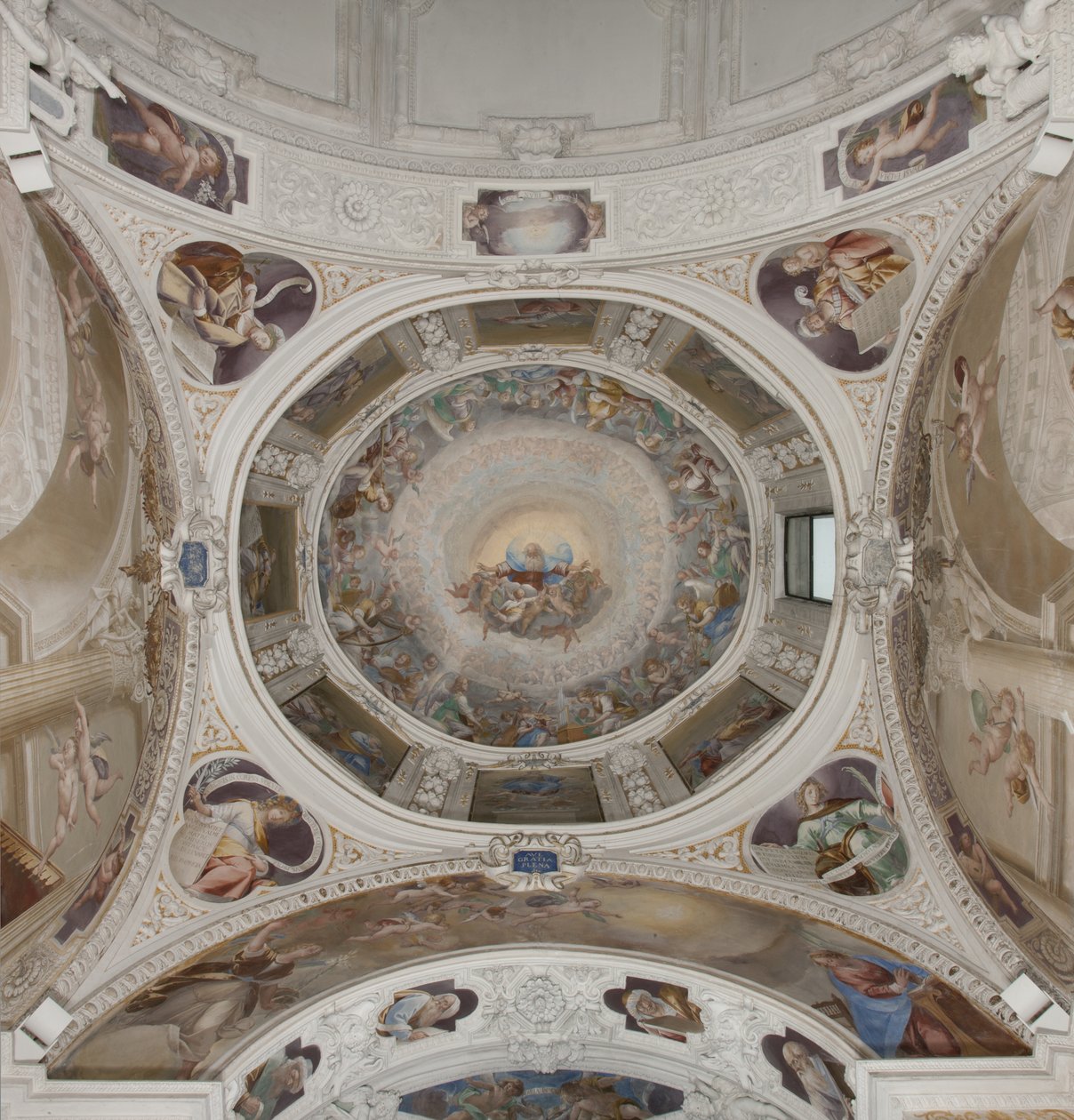 Paradise with Eternal Fader, ca. 1623-34 (fresco) (detalj av 3496185) av Isidoro Bianchi