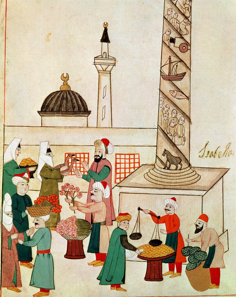 Ms 1671 A Bazaar i Istanbul, ca. 1580 av Islamic School
