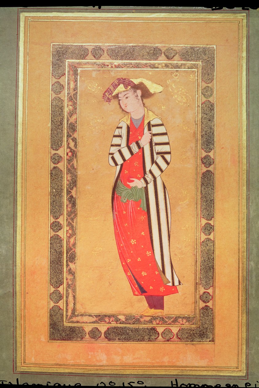 Album 2160 Portrait of a Man, fra Album de Pieces Calligraphiees et de Miniatures, 1200-1400-tallet av Islamic School