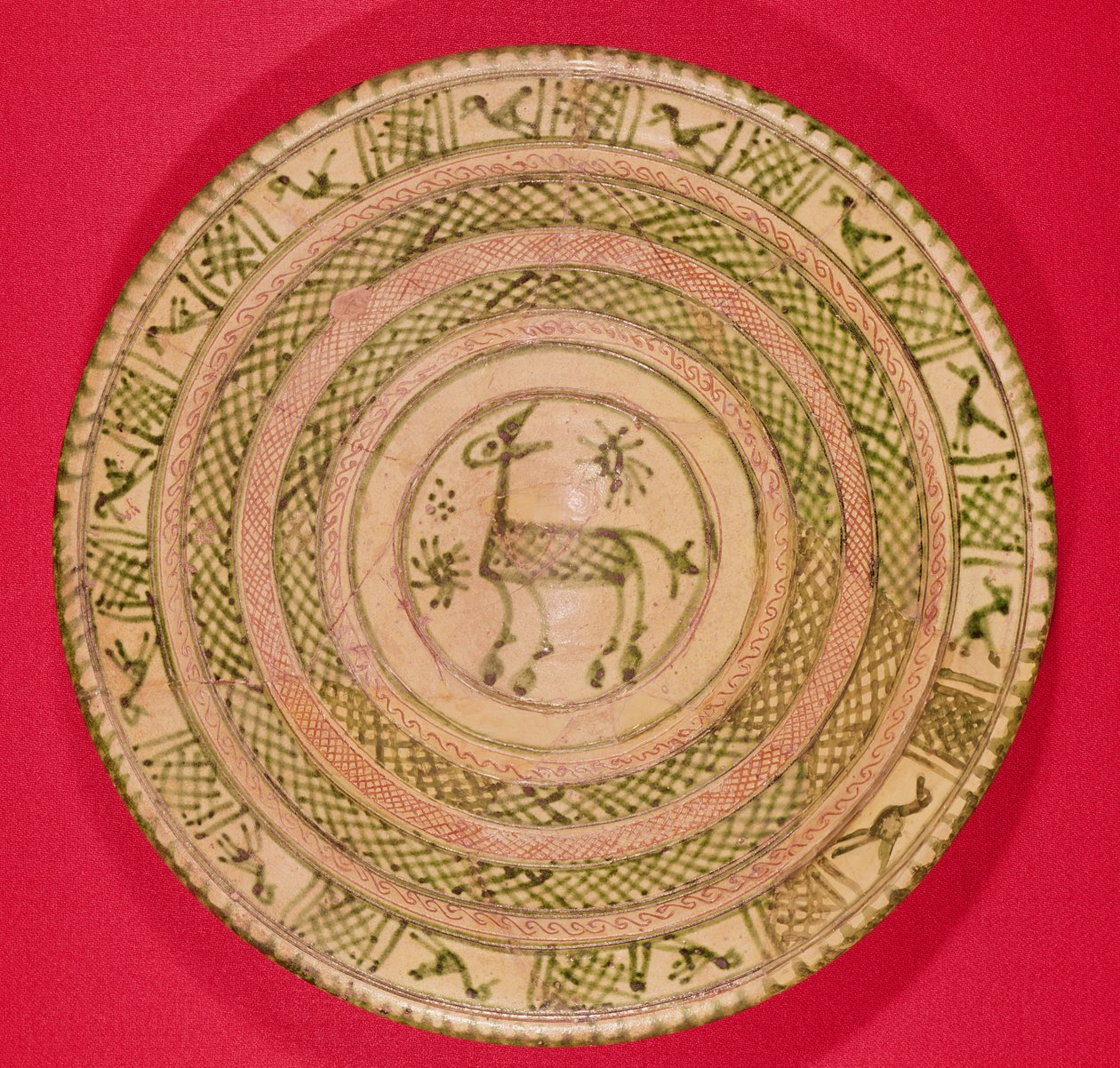 Fat dekorert med et esel, fra Iran, Seljuk-perioden, 1100-1200-tallet (keramikk) av Islamic School