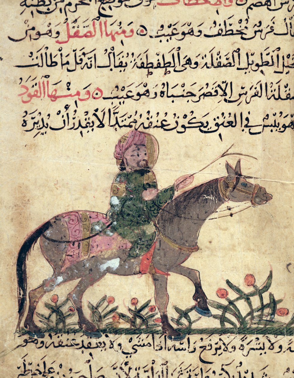 Hest og rytter, illustrasjon fra 