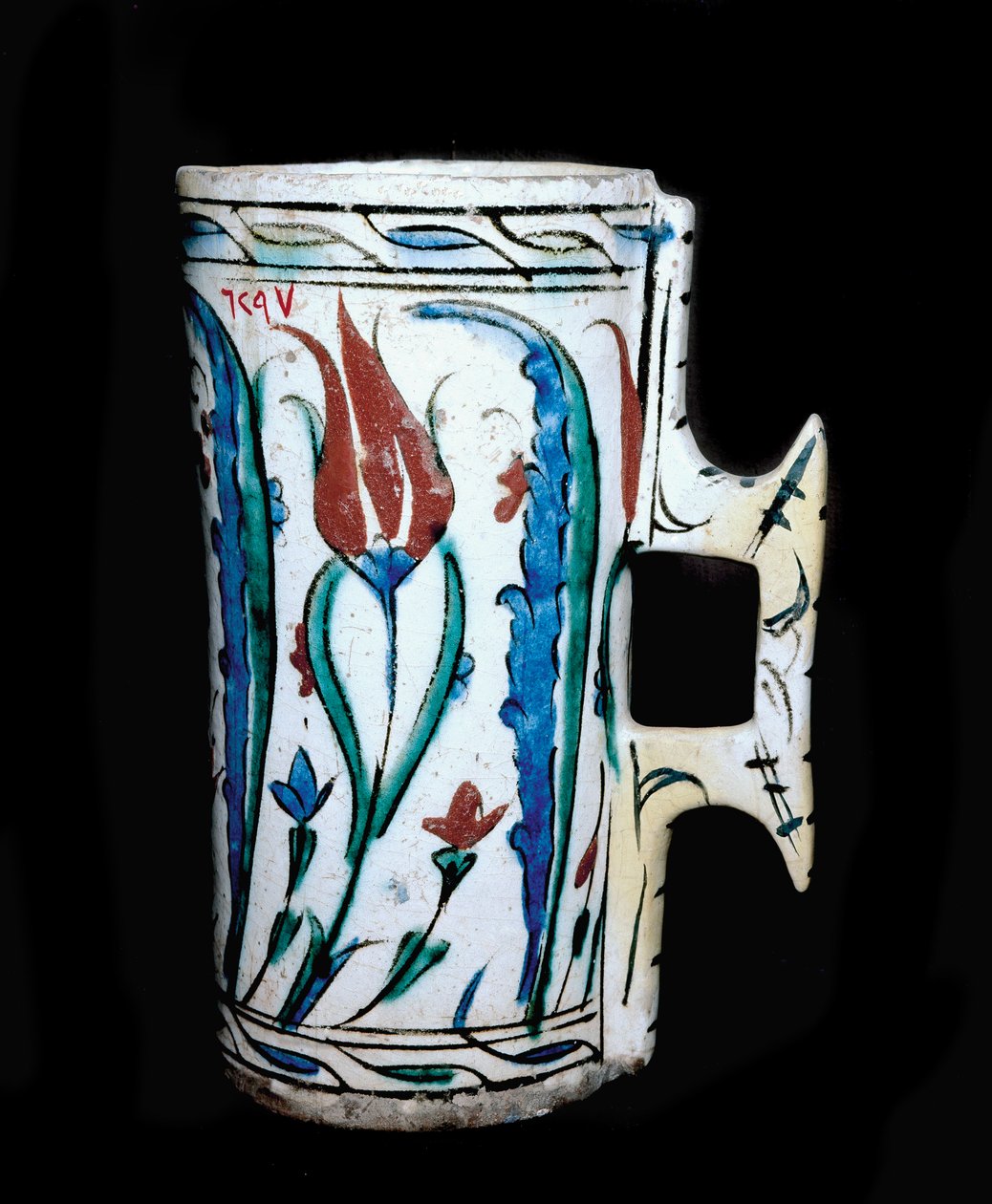 Islamsk kunst: keramikkmugge laget i Anatolia (Tyrkia). 17. århundre. Kairo, museum for islamsk kunst av Islamic School
