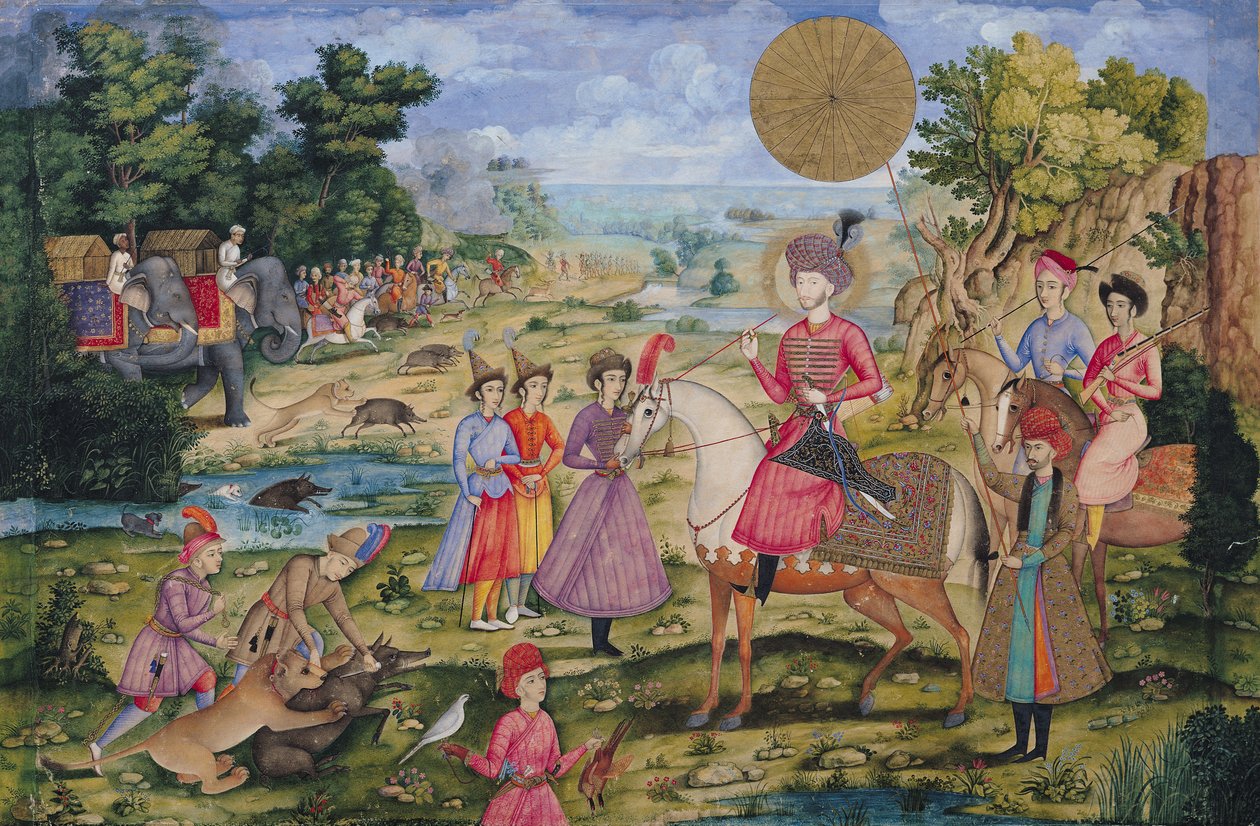 Royal Hunt, fra Isfahan, Iran av Islamic School