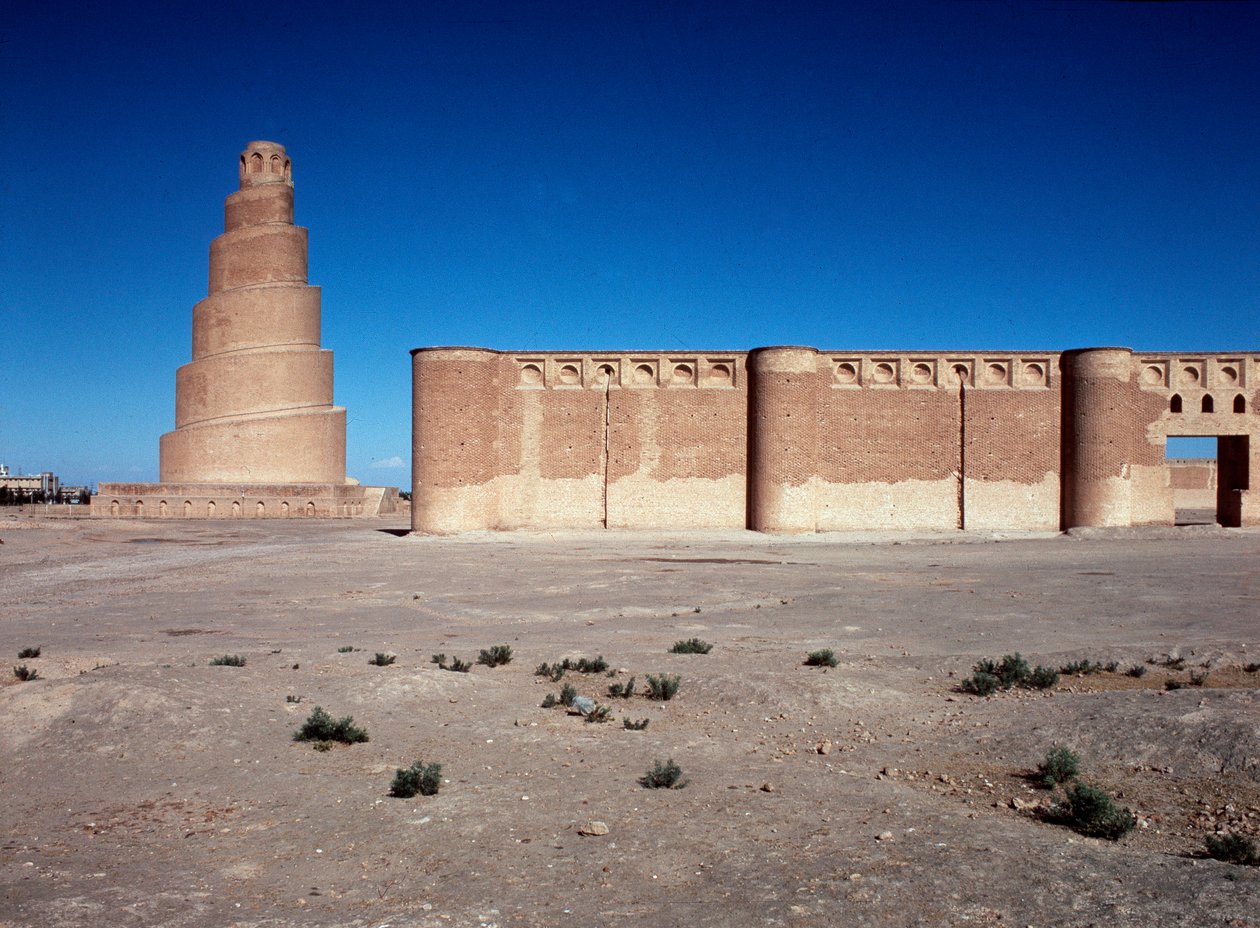 Utsikt over den store moskeen og hans minaret, Malwiya-tårnet, 847-852 av Islamic School