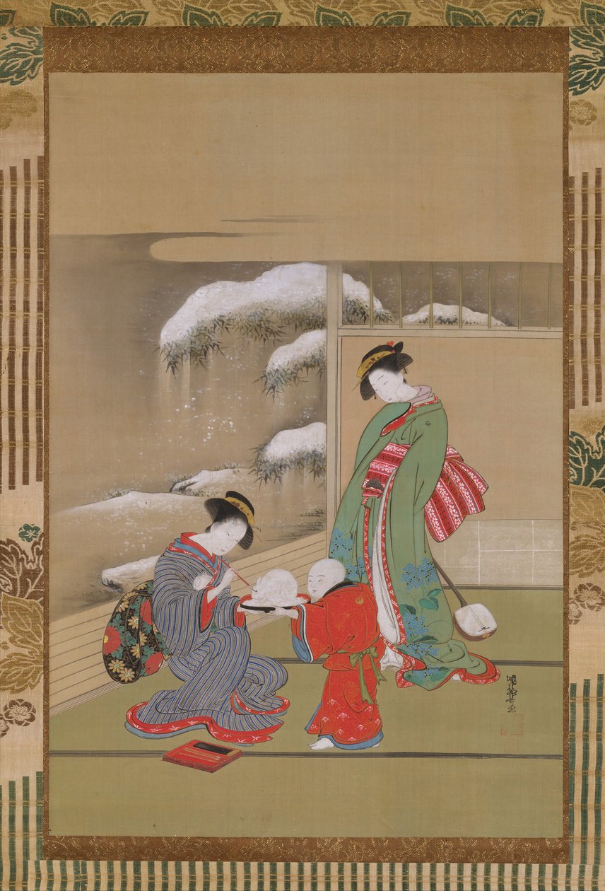 Å male øynene på en snøkanin, ca. 1780. av Isoda Koryusai
