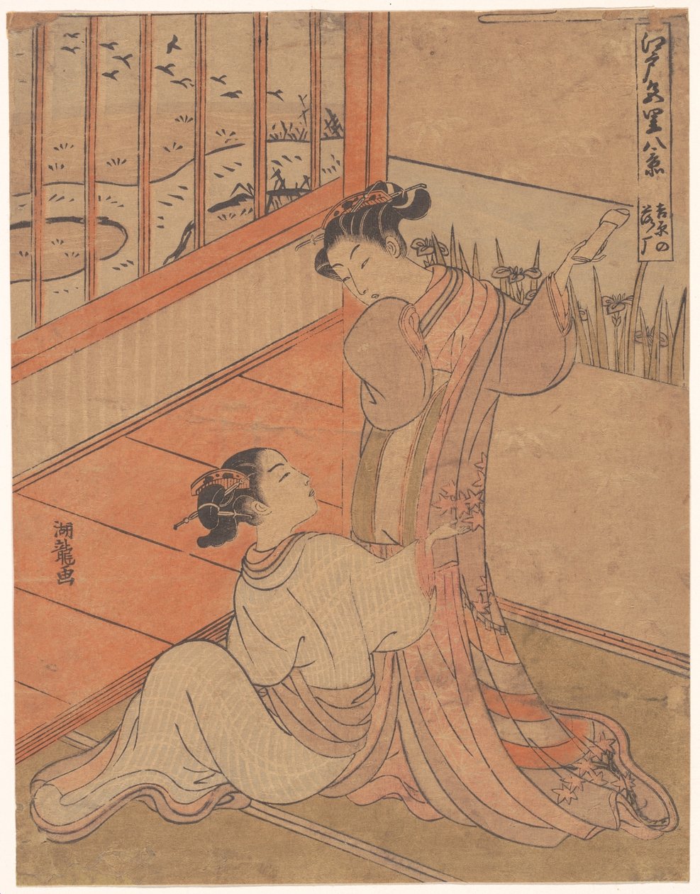 Villgjessenes flukt ved Yoshiwara av Isoda Koryusai