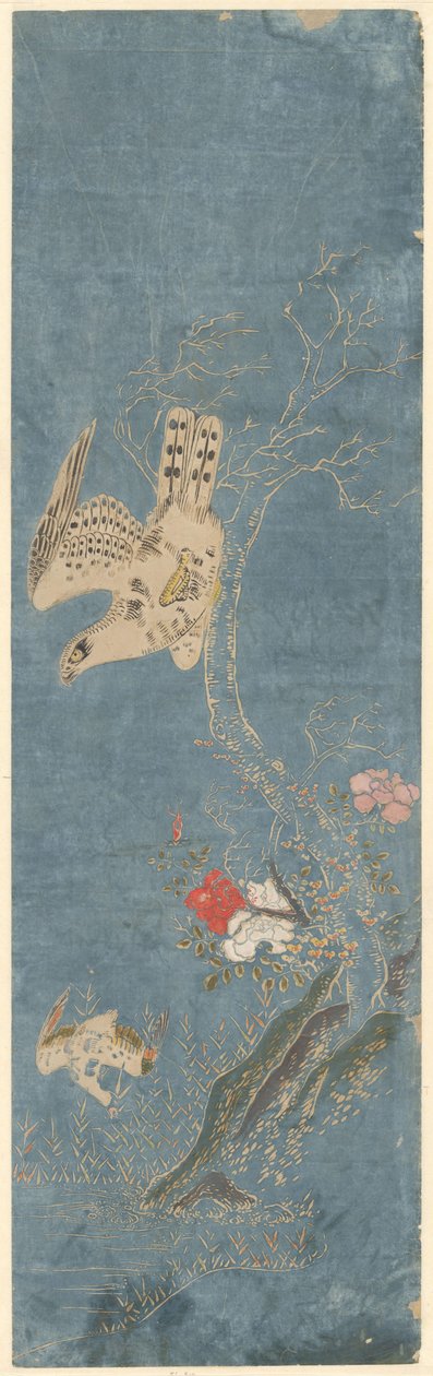Hawk jakter på en and av Isoda Kôryûsai (attributed to)