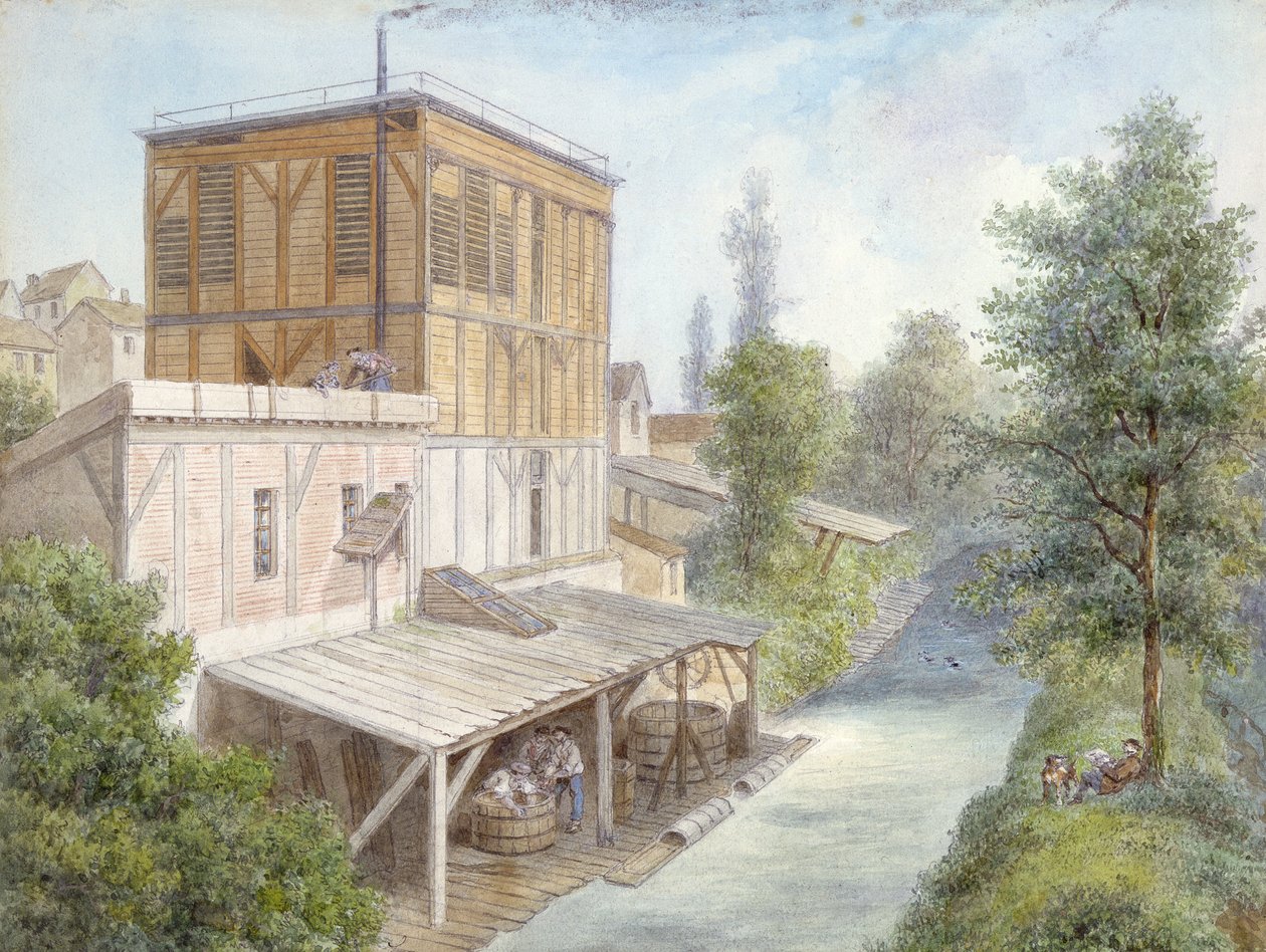 The Bievre at Gentilly, 1865 av Isodore Laurent Deroy
