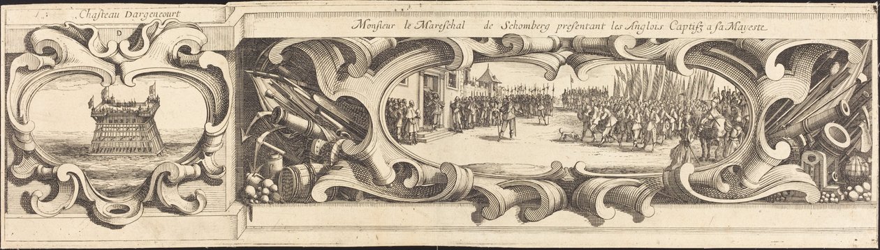 Beleiringen av La Rochelle [plate 14 av 16; sett består av 1952.8.97-112] av Israel Henriet or Abraham Bosse after Jacques Callot