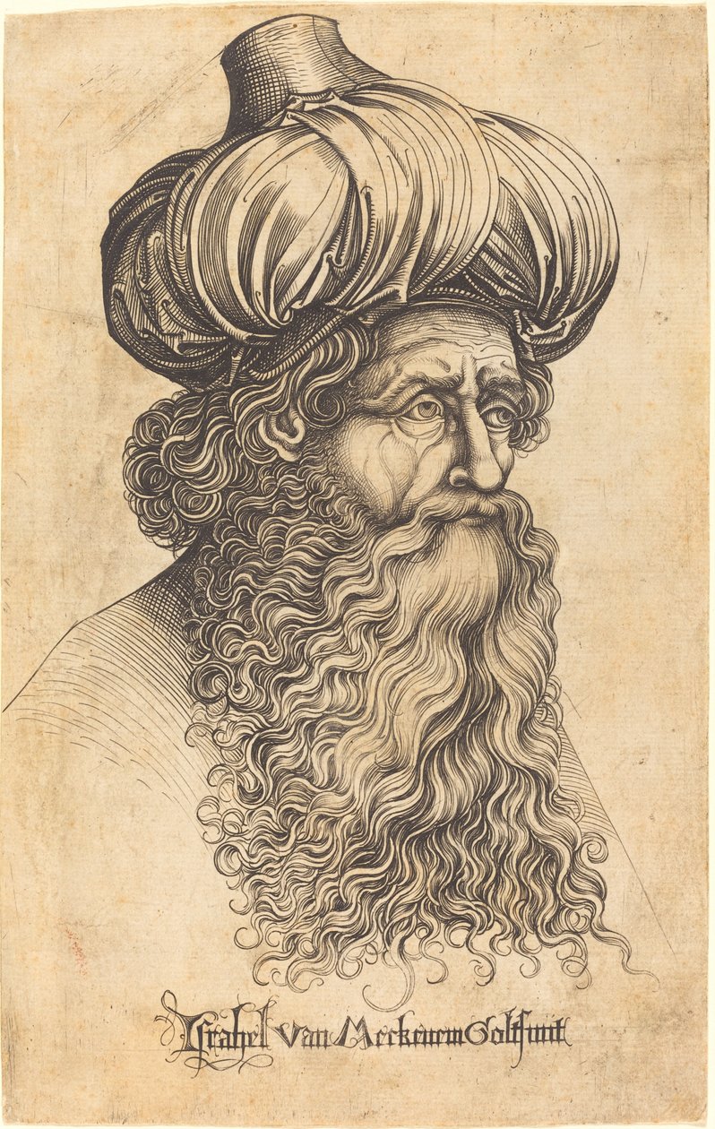 Leder for en gammel mann, ca. 14801490. av Israhel van Meckenem