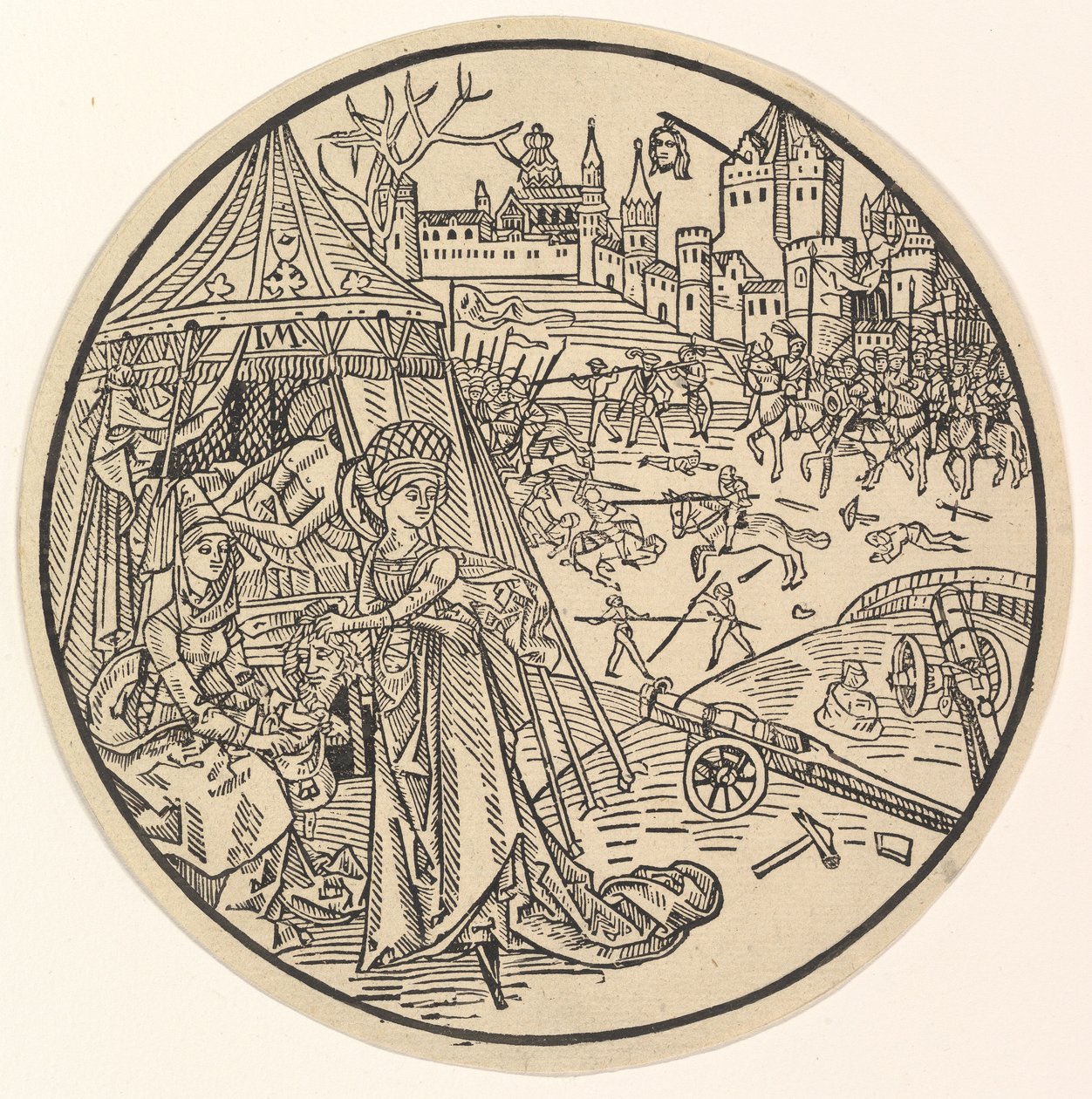 Judith med sjefen for Holofernes. av Israhel van Meckenem