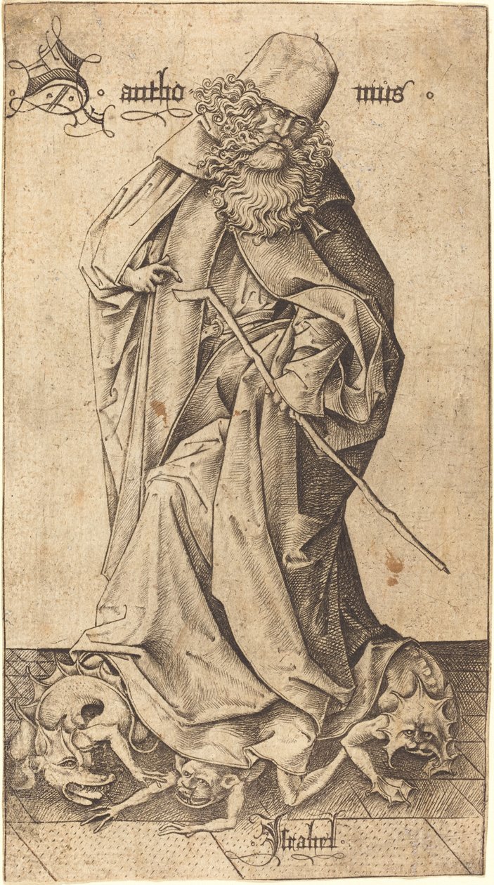 Sankt Antonius. av Israhel van Meckenem