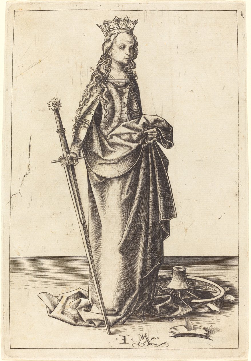 Saint Catherine av Israhel van Meckenem