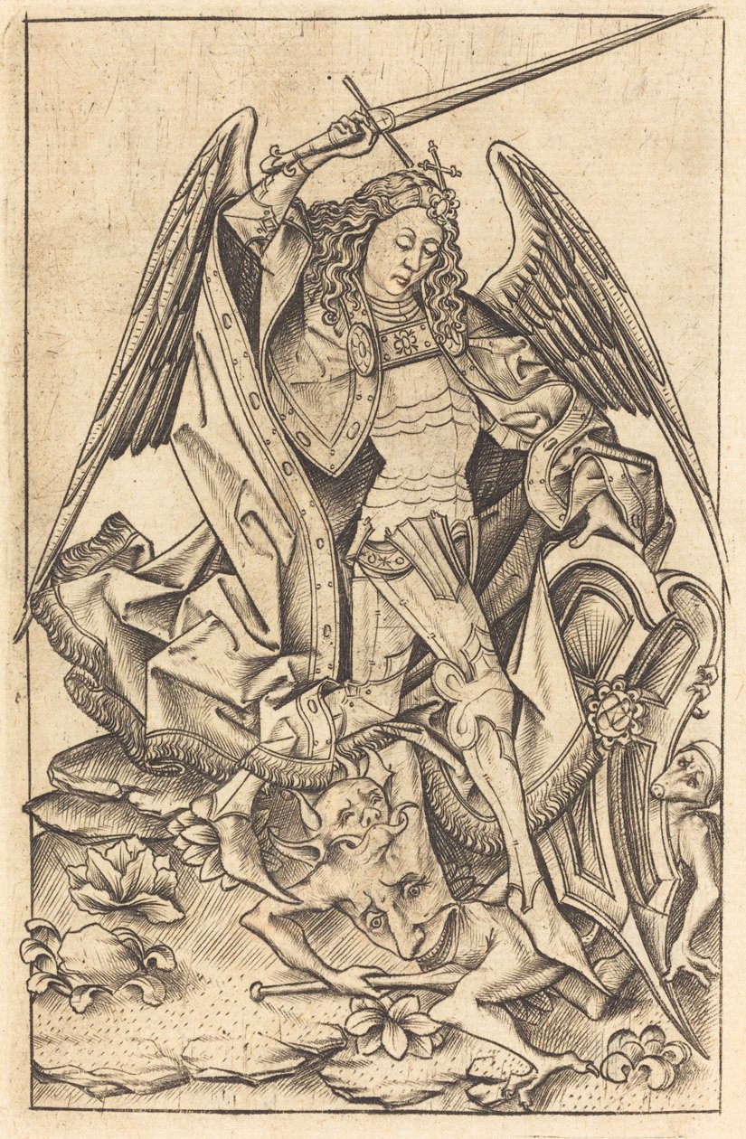 Saint Michael   1237388   no       norwegian Successfully Translated  Original: Kobberstikkeren F.L.Bradt sovende på et bord. Set fra skoene og i stærk forkortning Translat: Kobberstikkeren F.L.Bradt sovende på et bord. Set fra skoene og i stærk forkortnin av Israhel van Meckenem