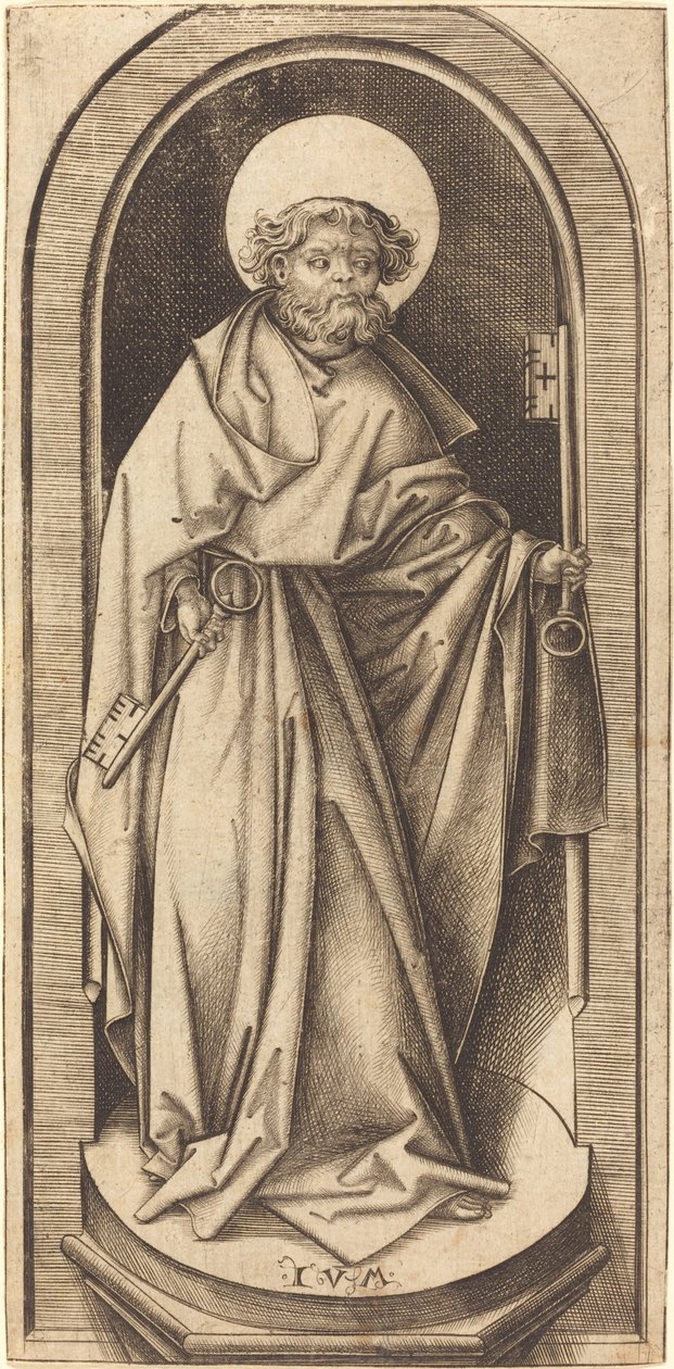 Sankt Peter, ca. 14901503. av Israhel van Meckenem