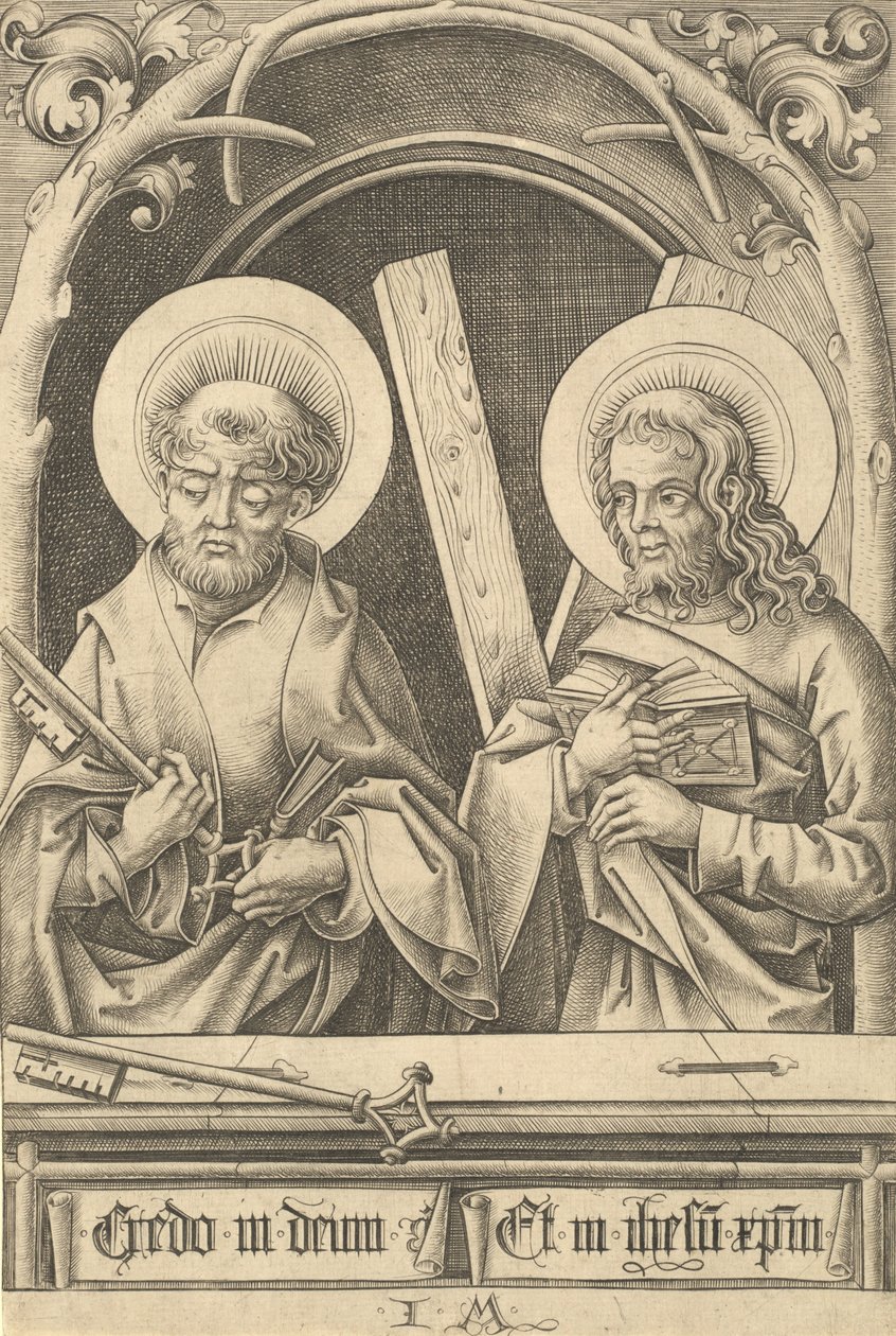 De hellige Peter og Andreas, ca. 14801485. av Israhel van Meckenem
