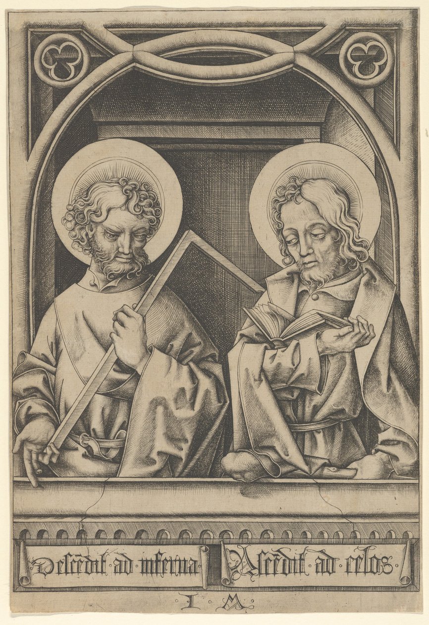 De hellige Thomas og Jakob den Lille, fra The Apostles,.n.d. av Israhel van Meckenem