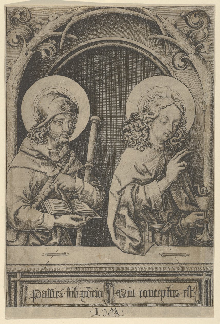 St. Jakob den større og St. Johannes, fra Apostlene. av Israhel van Meckenem
