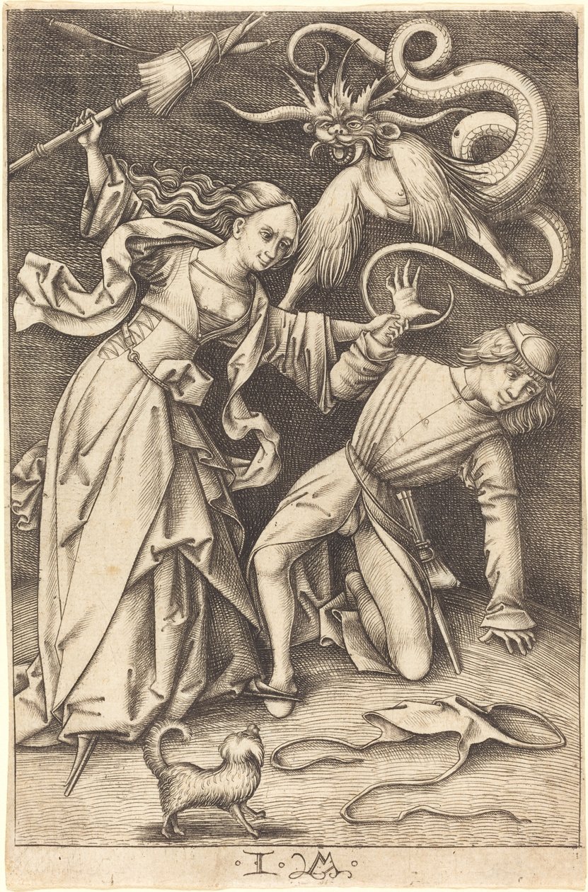 The Angry Wife, ca. 14951503. av Israhel van Meckenem
