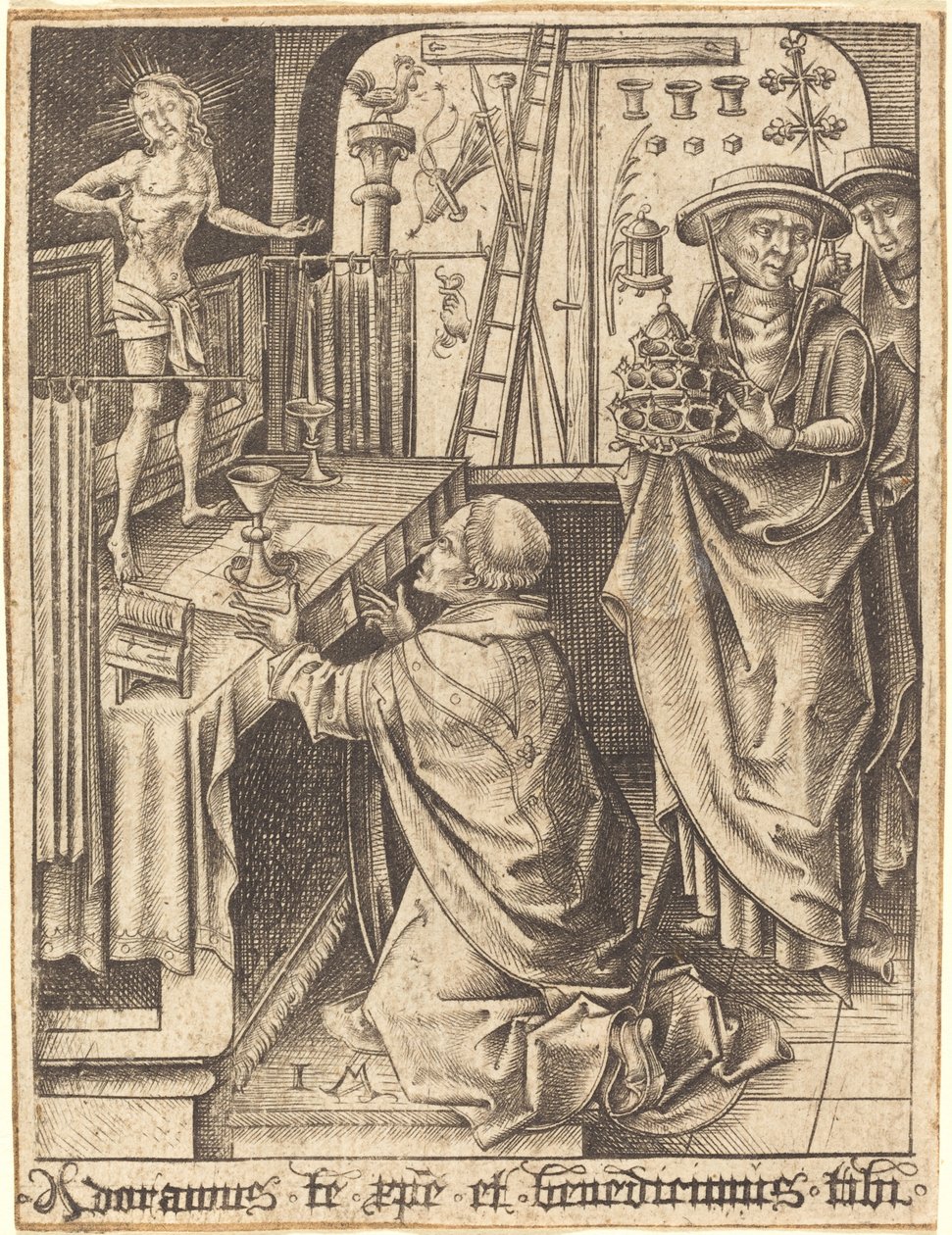 Sankt Gregors messe av Israhel van Meckenem