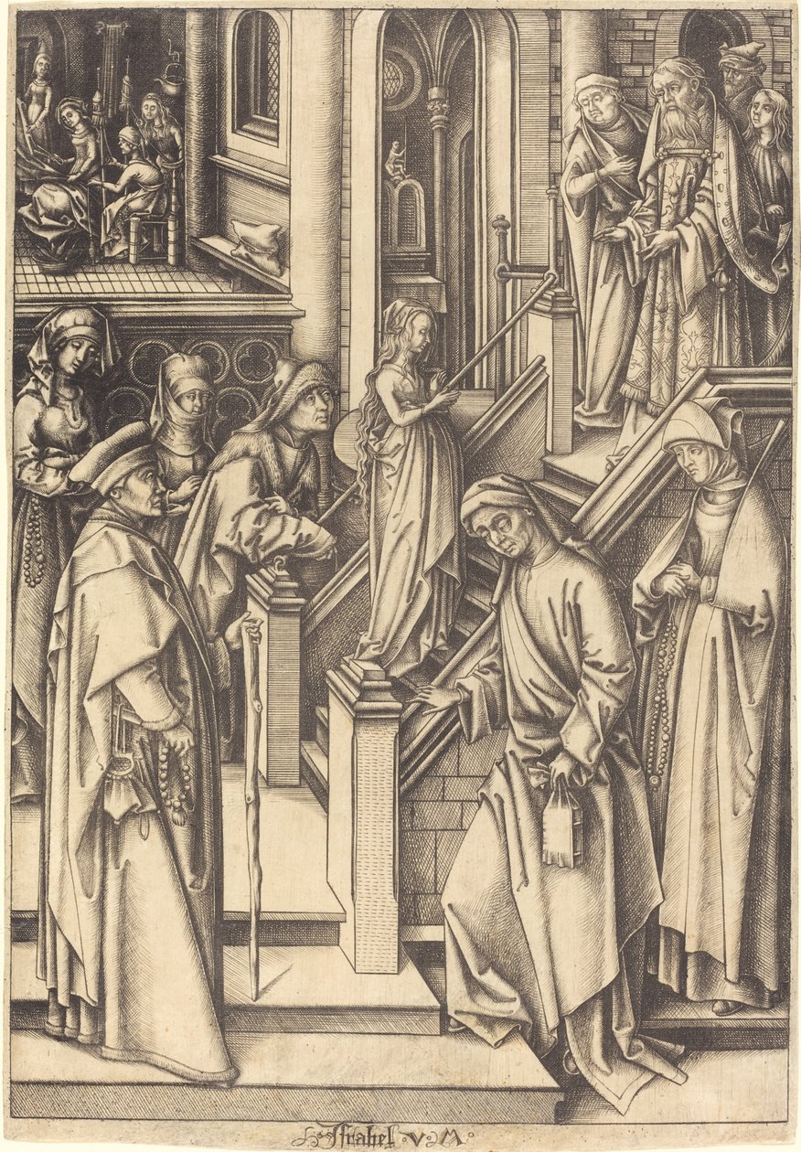 Presentasjonen av jomfruen, ca. 14901500. av Israhel van Meckenem