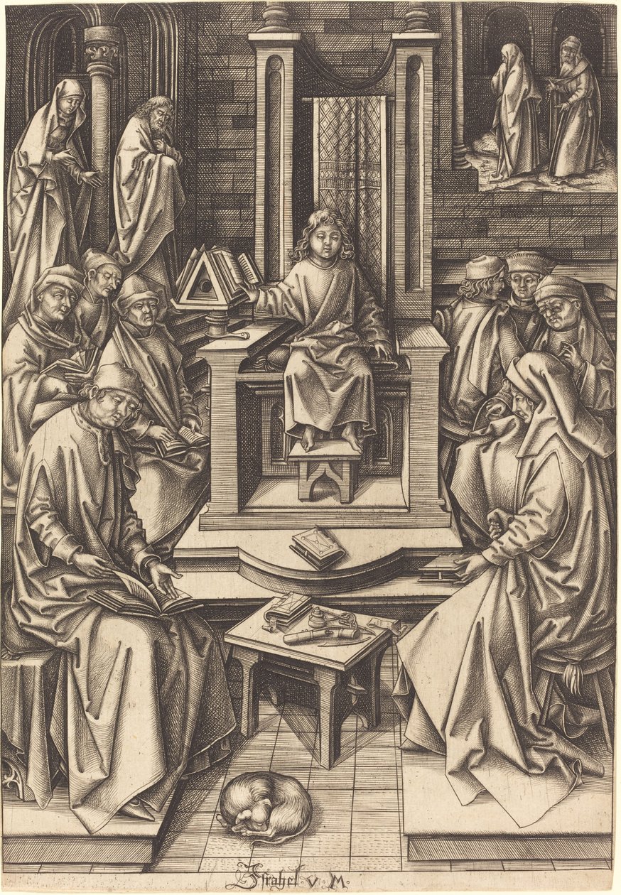 Kristus blant legene av Israhel van Meckenem after Hans Holbein the Elder