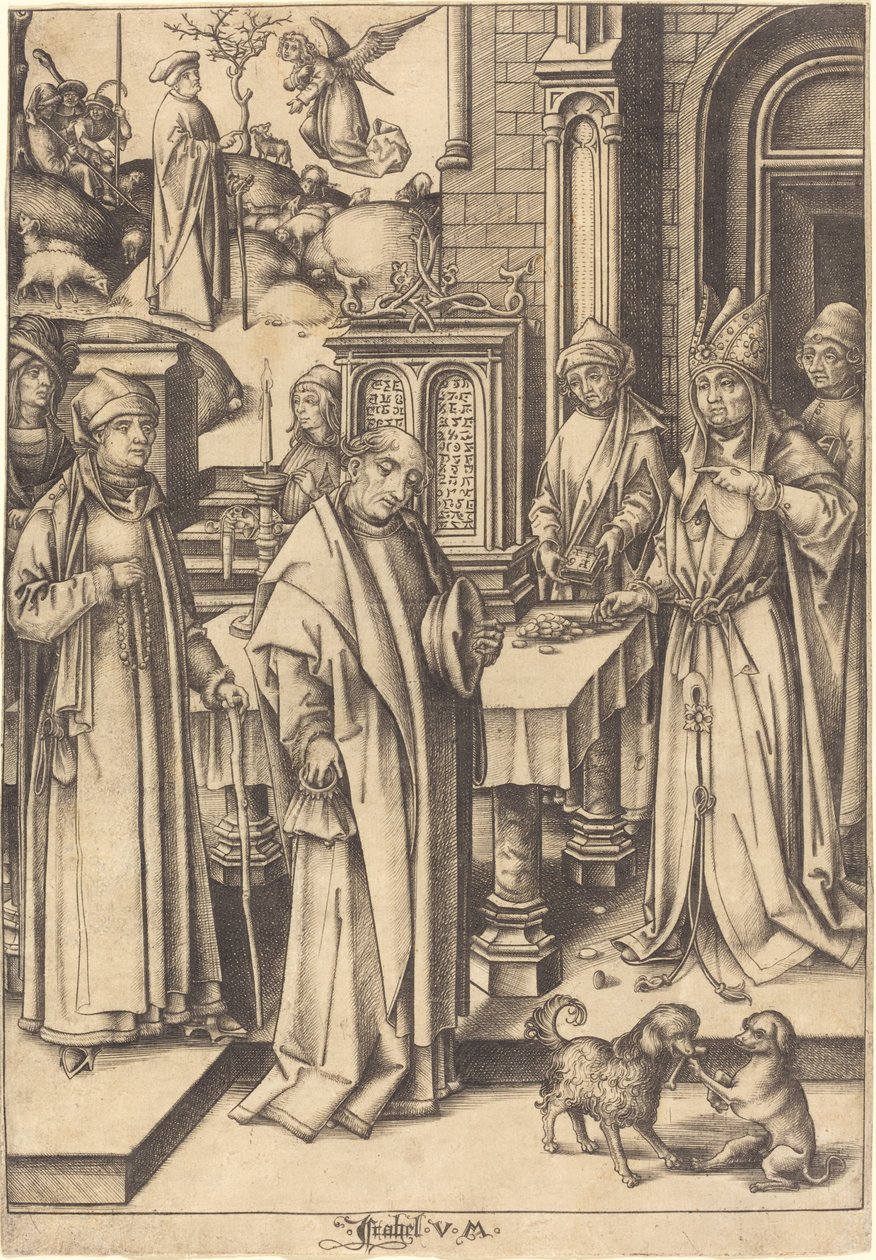 Joachims offer av Israhel van Meckenem after Hans Holbein the Elder