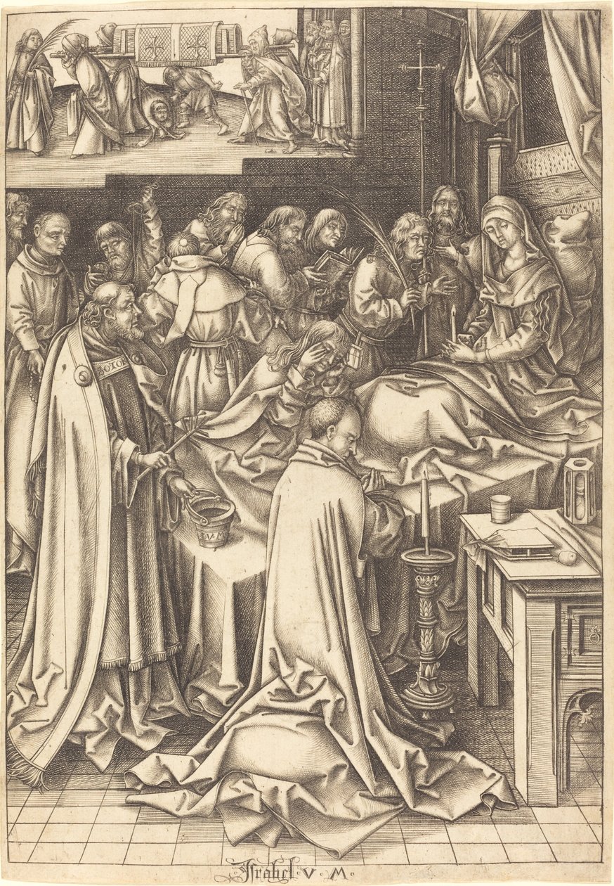 Jomfruens død av Israhel van Meckenem after Hans Holbein the Elder