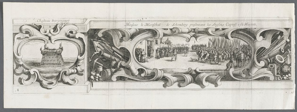 Beleiringen av La Rochelle: Plate 14, 1628-1630. av Israël Henriet