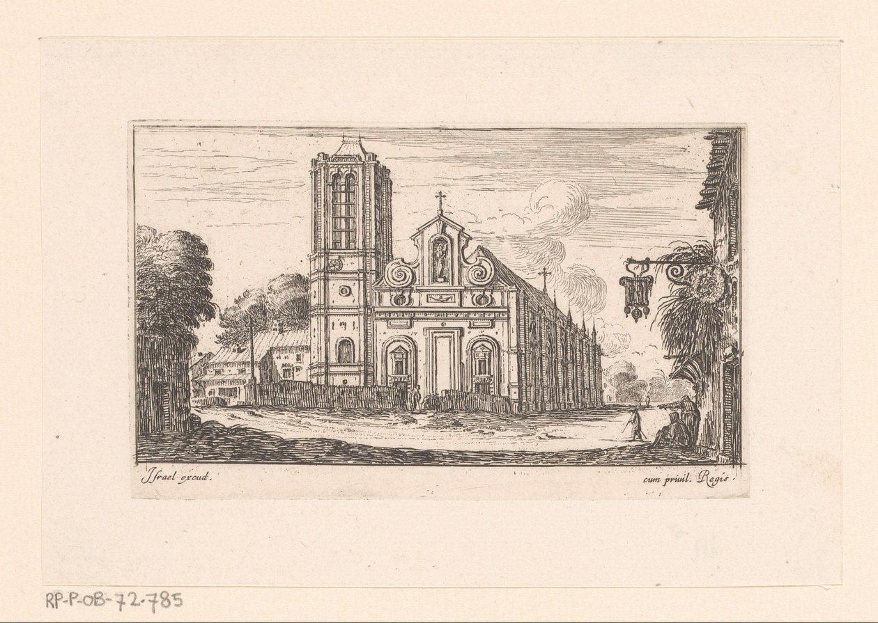 Utsikt over Notre-Dame-des-Vertus Notre Dame des Vertus (tittel på objekt) Ulike utsikter over kirker, slott og byer (serietittel) av Israël Silvestre