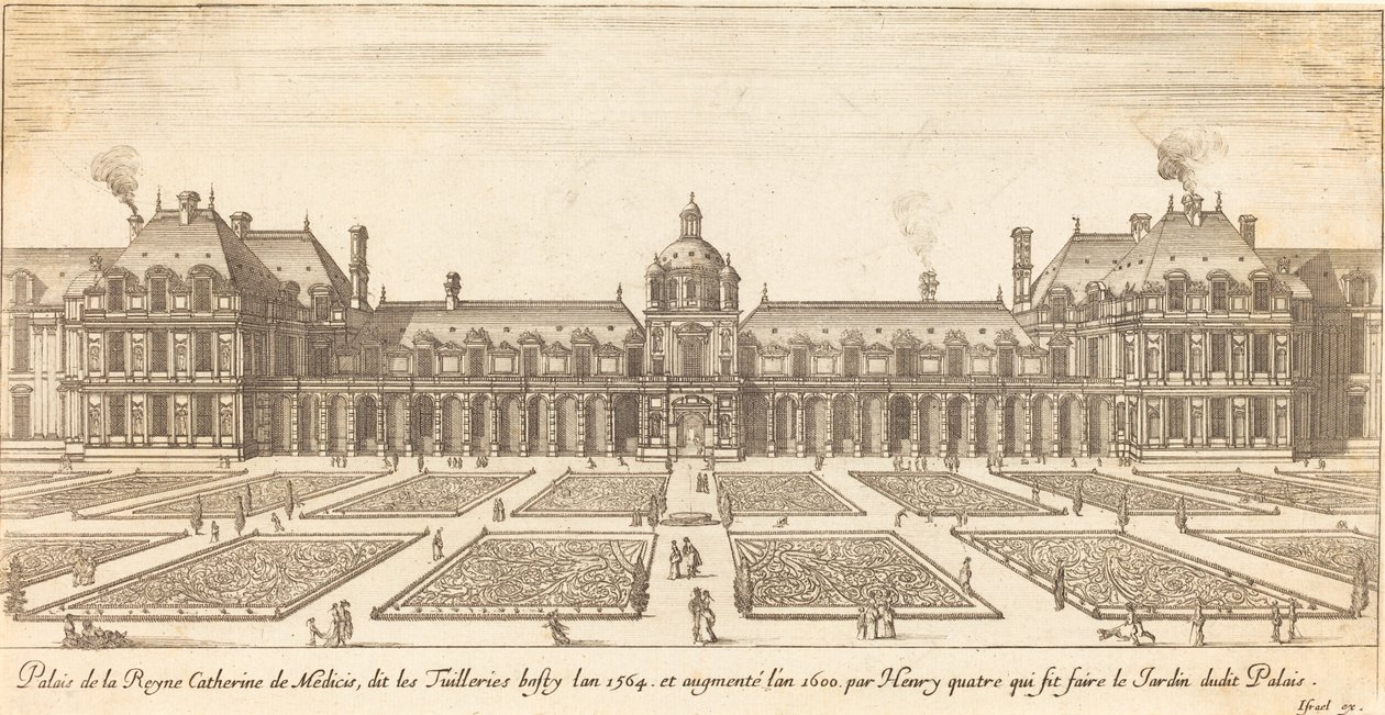 Palais de la Reyne Catherine de Medicis av Israël Silvestre