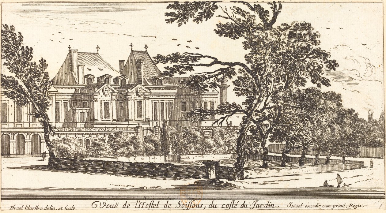 Vue de l'Hostel de Soissons av Israël Silvestre