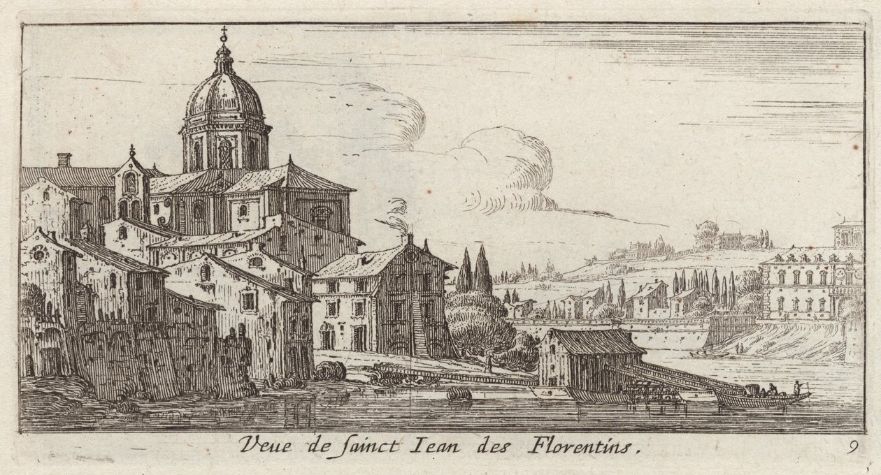 Utsikt over Saint John of the Florentines av Israël Silvestre
