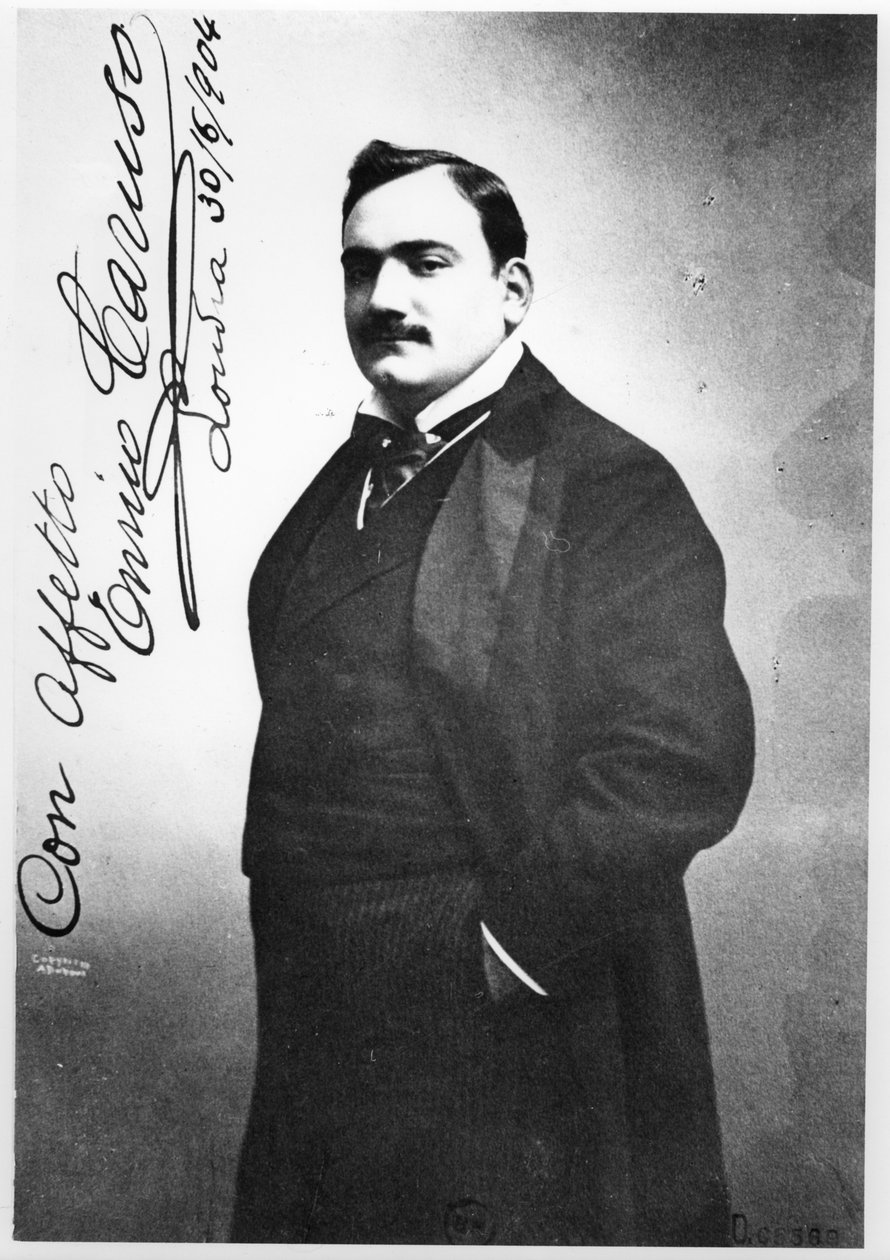 Enrico Caruso (1873-1921) 1904 av Italian Photographer