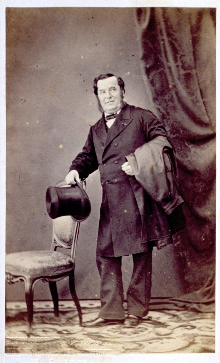 Portrett av Antonio Tamburini av Italian Photographer