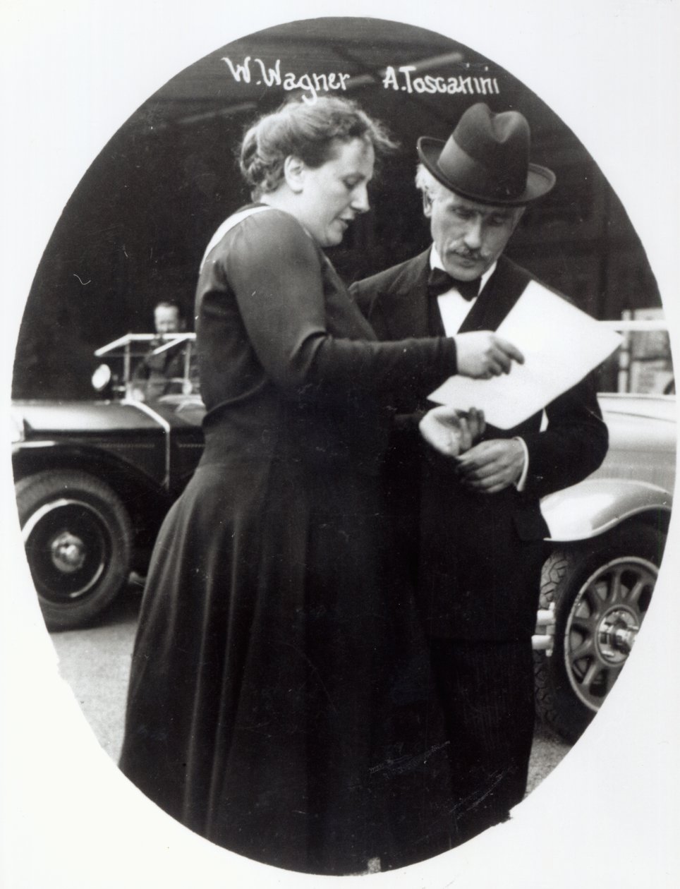 Portrett av Winifred Wagner (1897-1980) og Arturo Toscanini (1867-1957), ca. 1930-31 av Italian Photographer