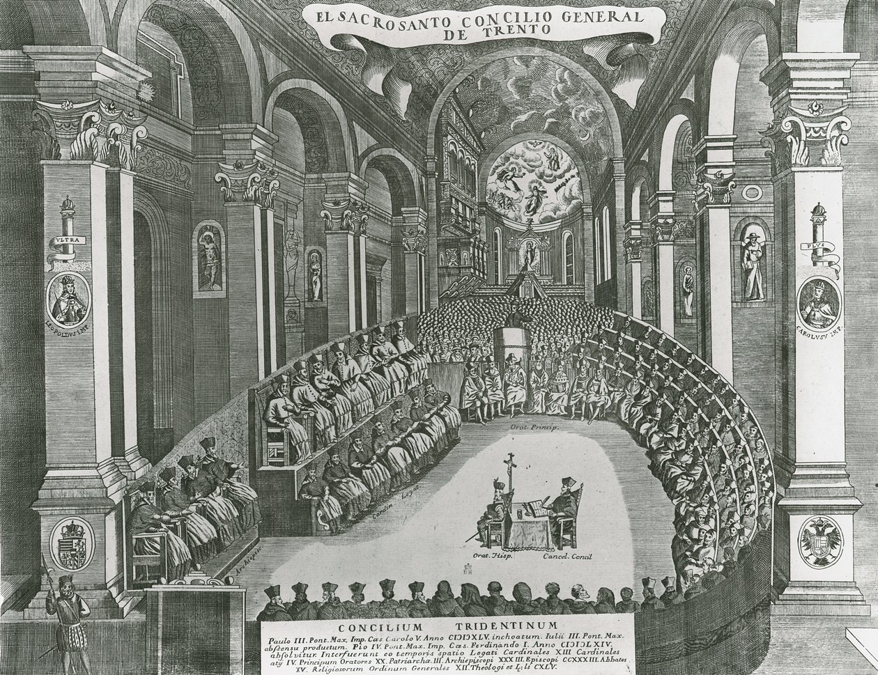 El Sacrosanto General Council of Trent av Italian School