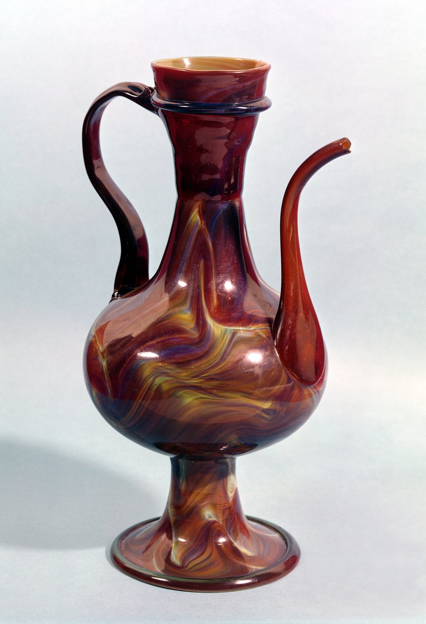 Ewer i imitert kalsedon, venetiansk, ca. 1500 av Italian School