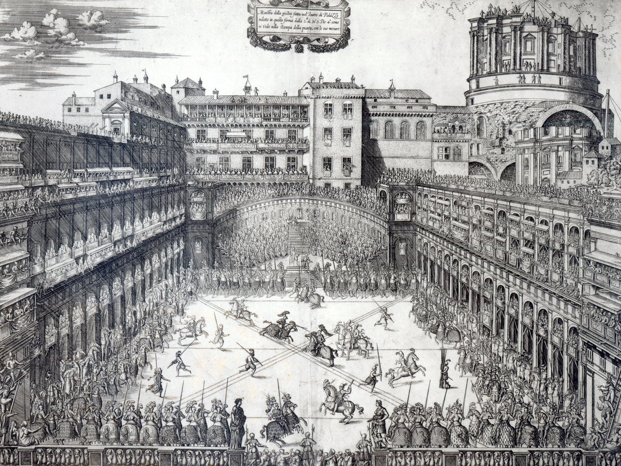 Jousting, 1565 av Italian School