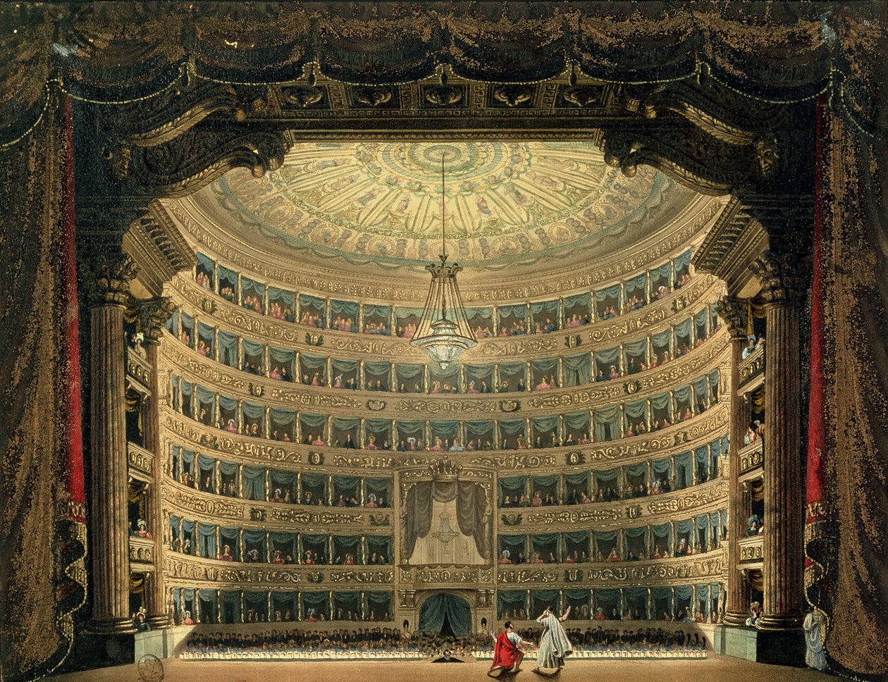 La Scala, Milano, under en forestilling av Italian School