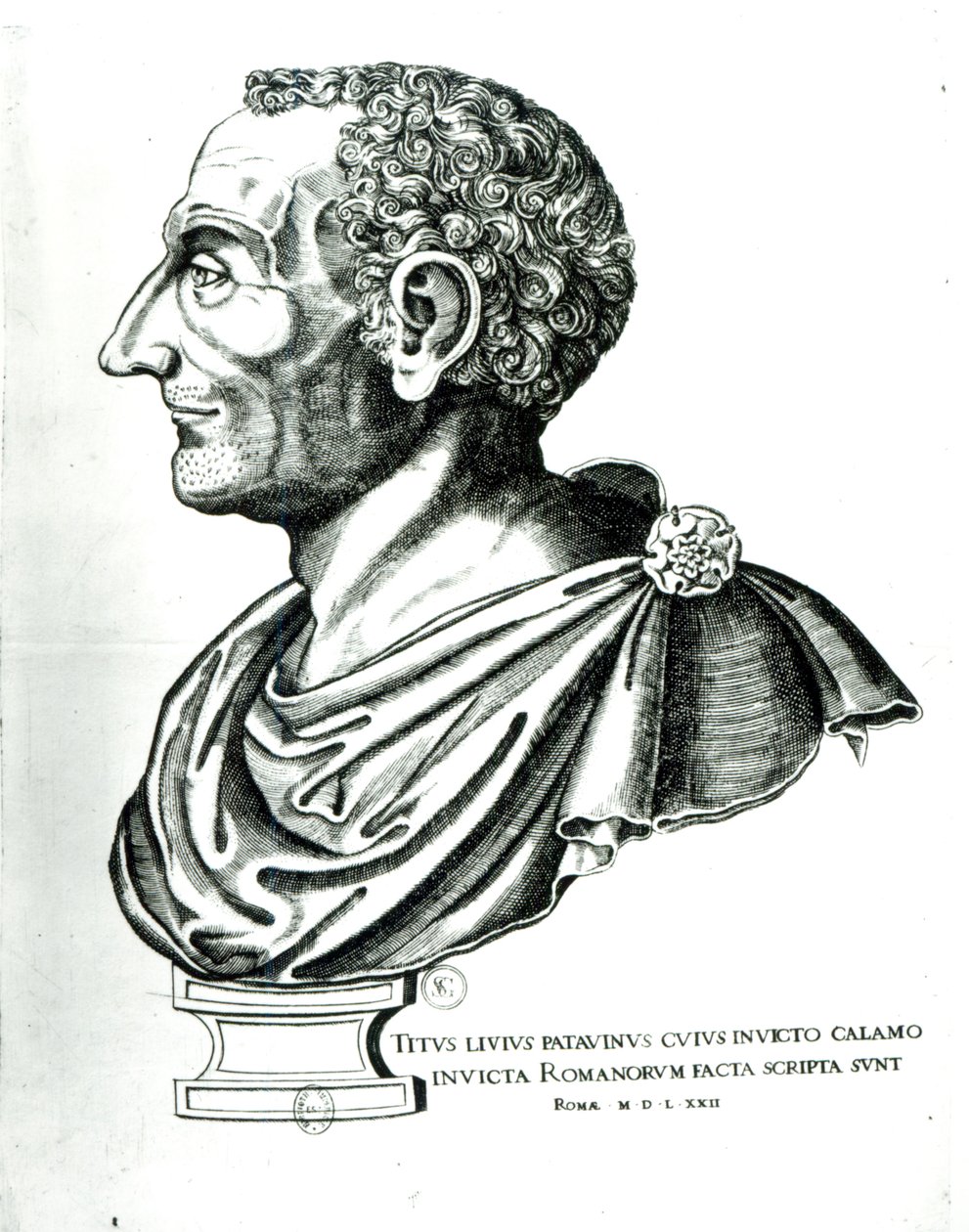 Portrettbyste av Titus Livius kjent som Livy (59BC-17AD), 1622 av Italian School