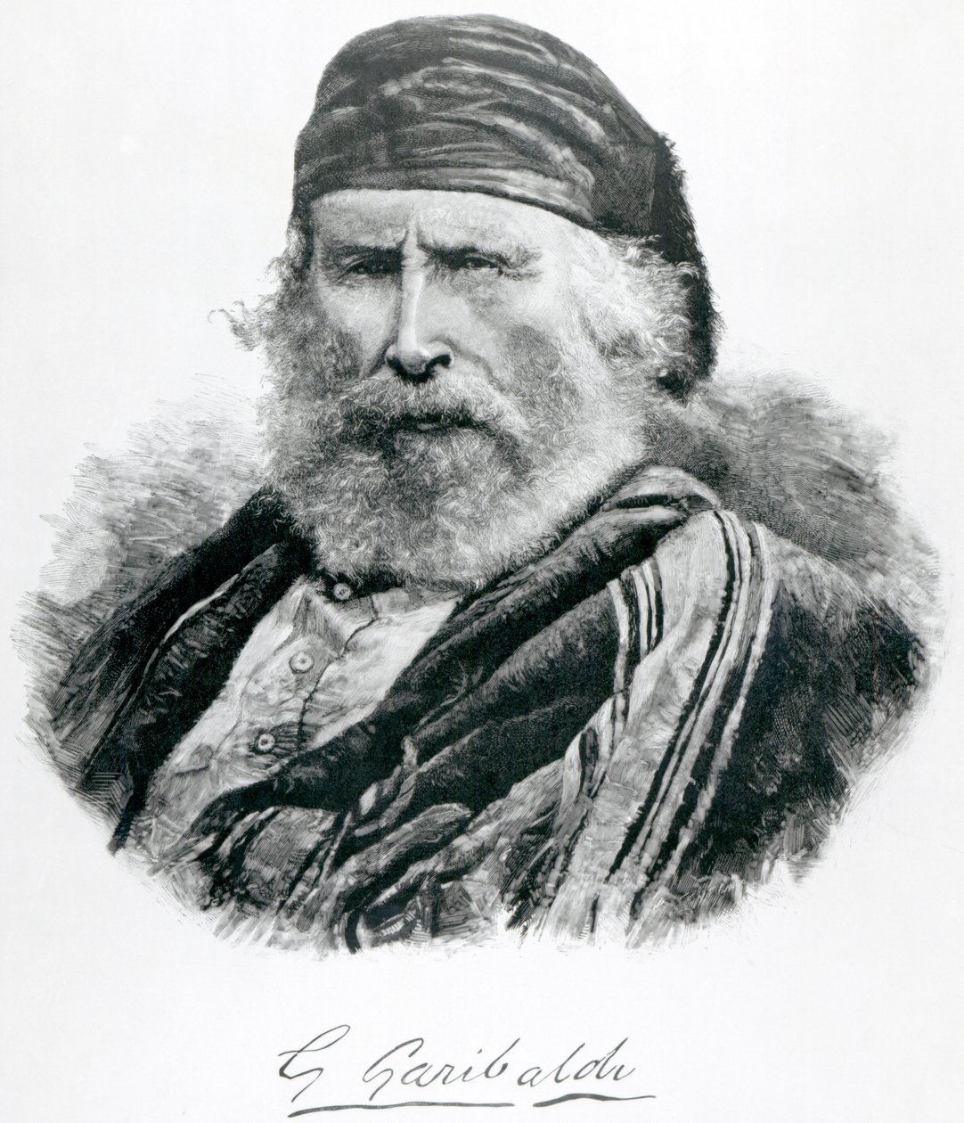 Portrett av Giuseppe Garibaldi av Italian School