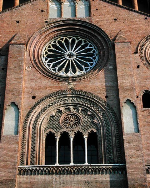 Sørvendt rosevindu av Italian School