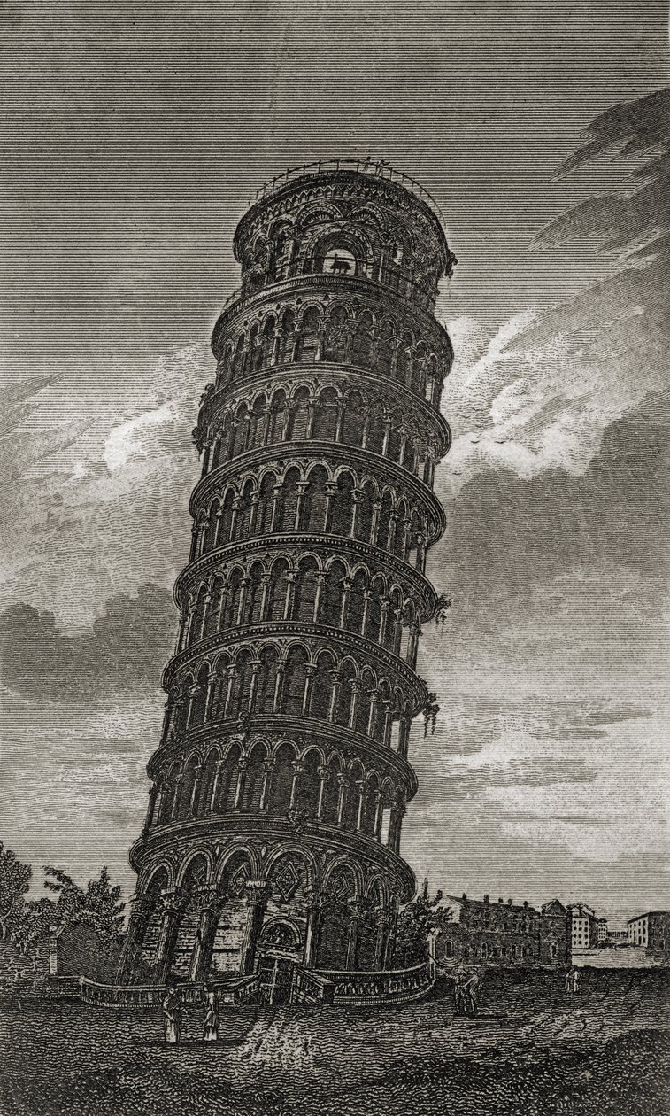 Det skjeve tårnet i Pisa av Italian School