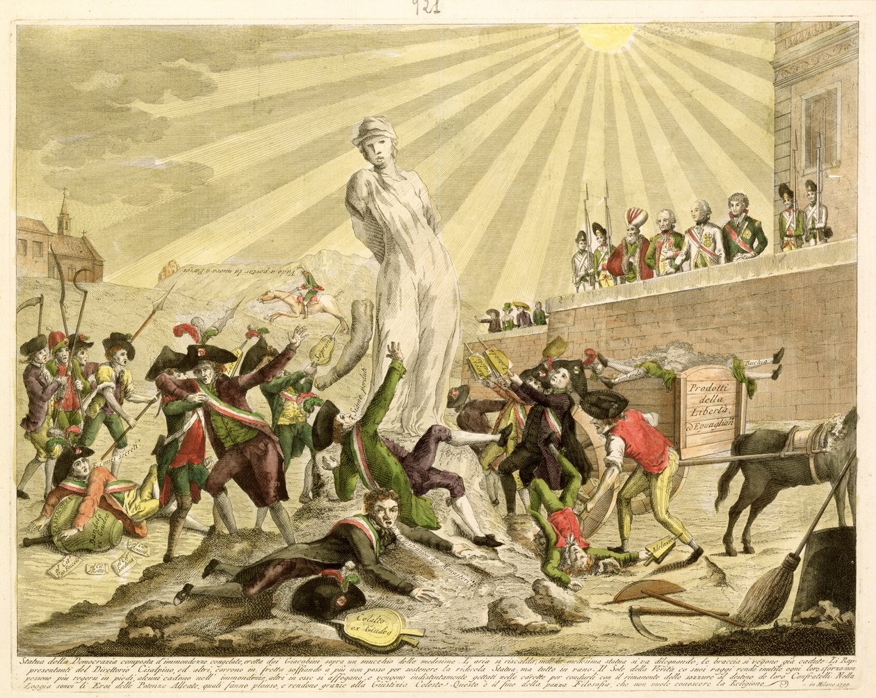 Statuen av demokrati, 1799 av Italian School