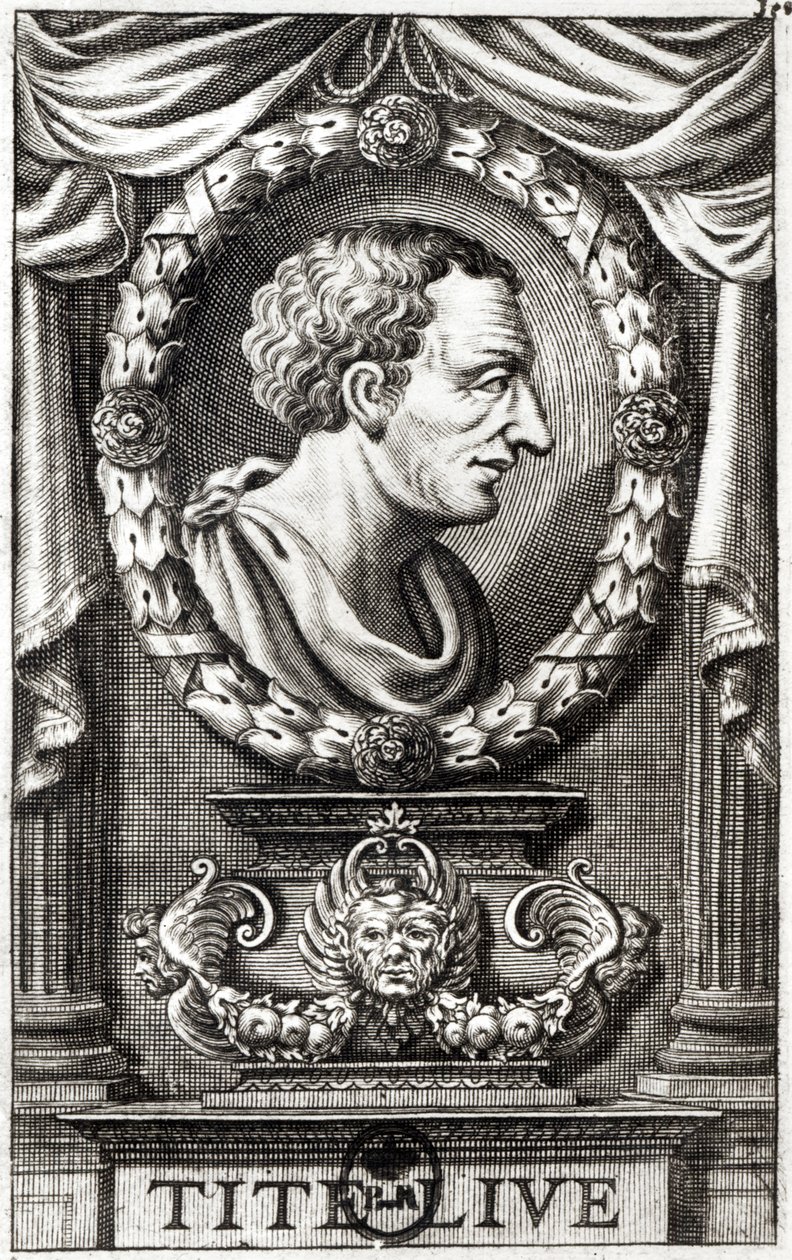 Titus Livius kjent som Livy (59BC-17AD) av Italian School