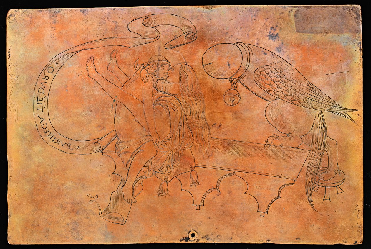 Allegori om kopulation [verso] av Italian 15th Century